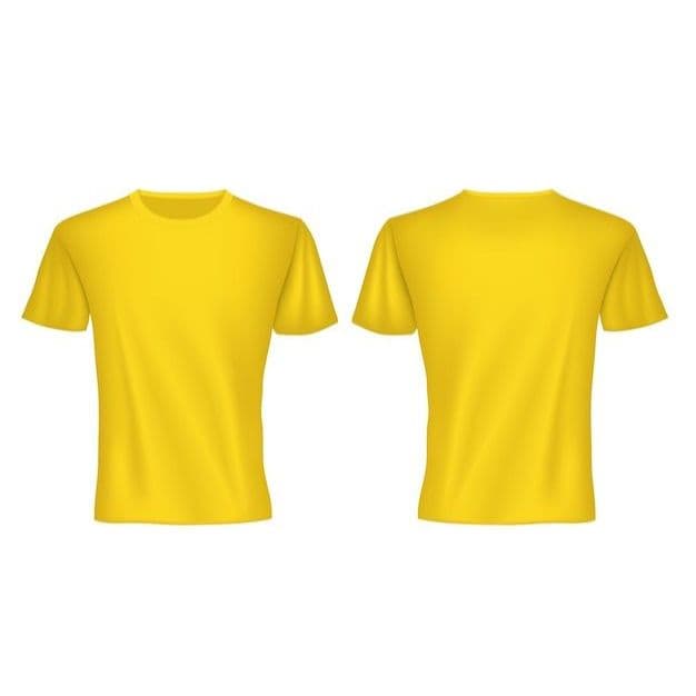 Kit 2 camisetas - Algodão 100% Azul Royal e Amarela Básica