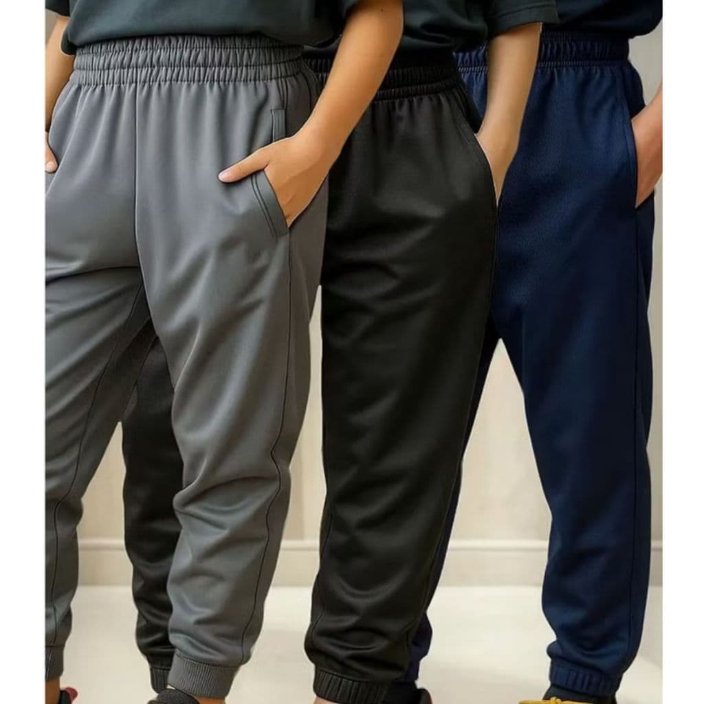 Uma Calças Infantil Ou Kit 3 Calças Infantil Juvenil Escolar Com Bolsos Elástico Costura Reforçada Calça Para Criança