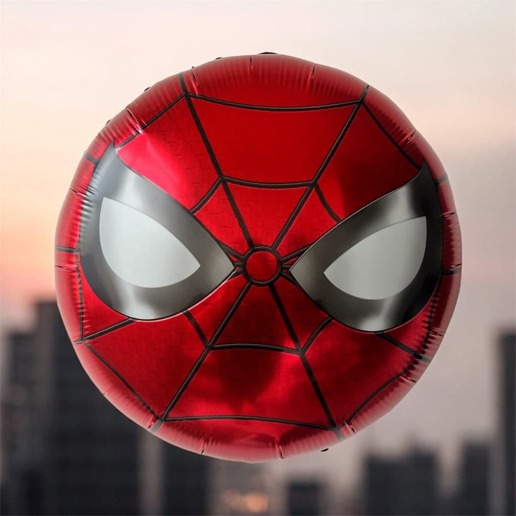 Balão Metalizado Cabeça Homem Aranha Vermelha 45cm Decoração Festa