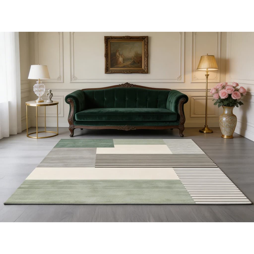 Tapete Belga 2,00x2,30 Sem Pelo Grande Elegante Antiderrapante Fácil de Limpar
