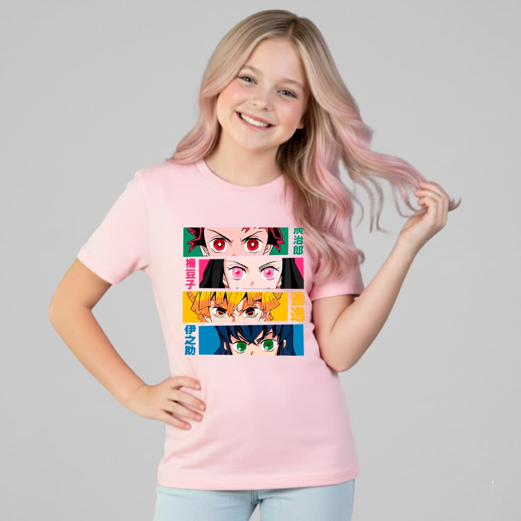 Camiseta Infantil Demon Slayer Kimetsu no Yaiba Anime Zuma3