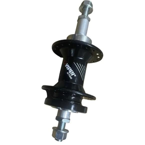 Cubo Traseiro Viper Roletado Freio a Disco Alumínio Preto 36 Furos Sem Blocagem Bike Bicicleta