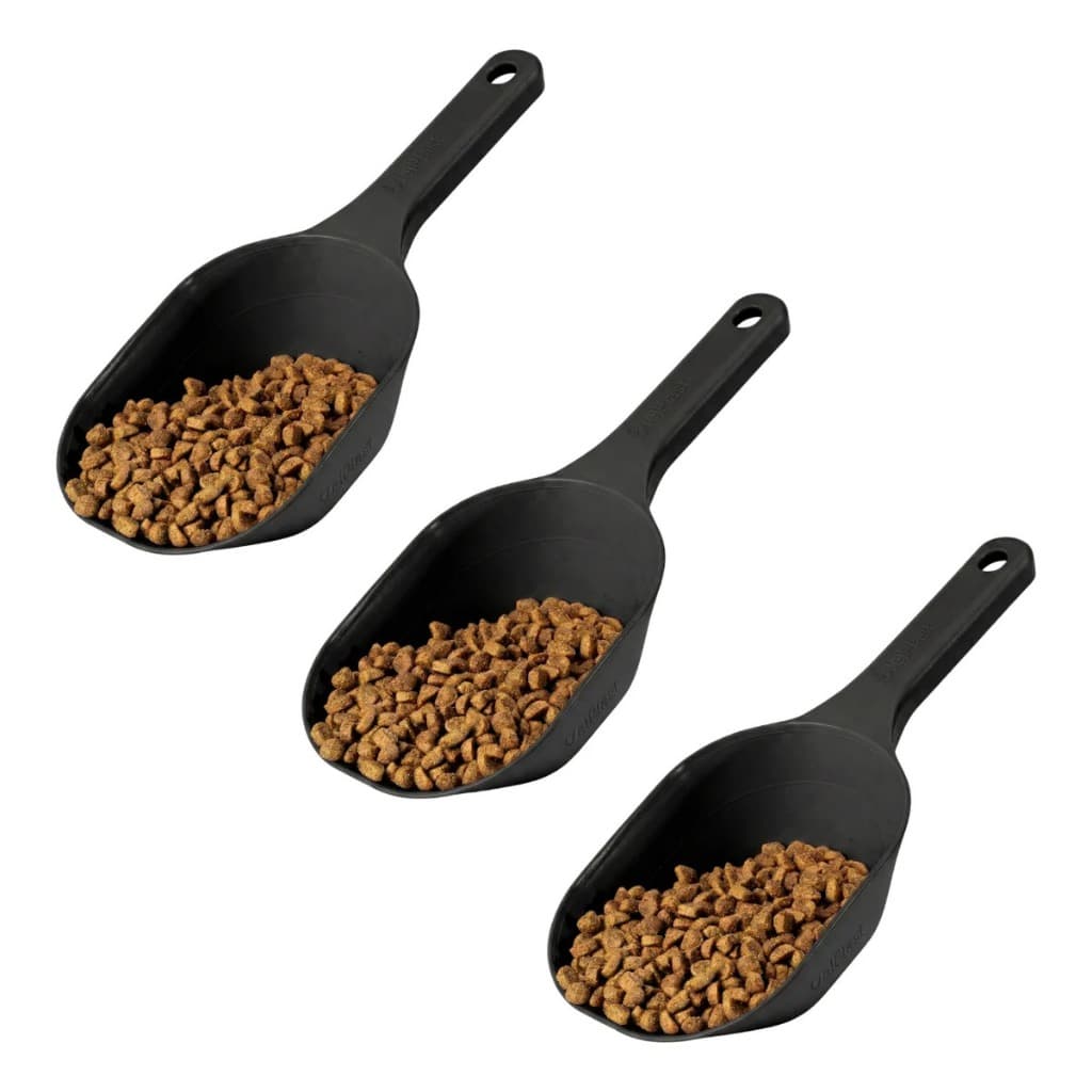 Kit 3 Pá Dosadora Multiuso Pet Ração Grãos Alimentos 250ml Cores
