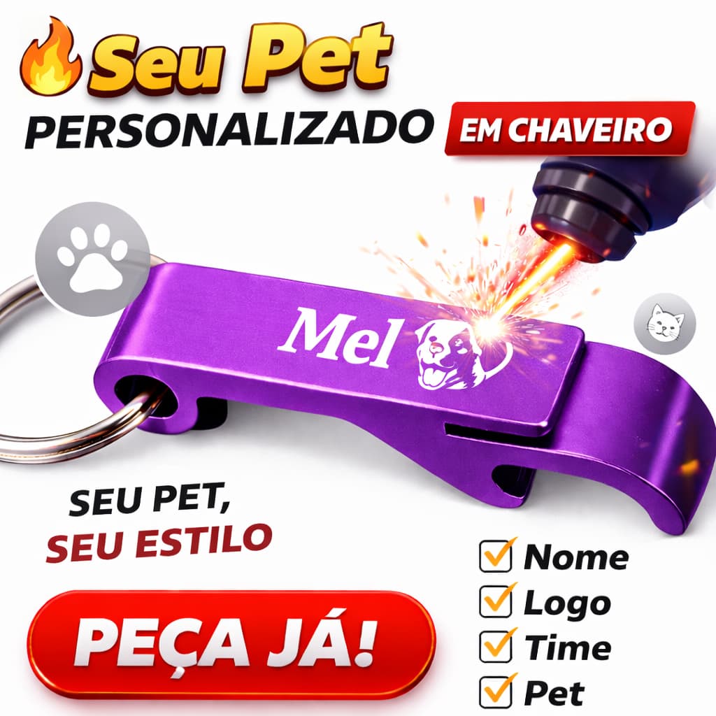 CHAVEIRO LEMBRANÇINHA PERSONALIZADO PET (NOME e RAÇA DO SEU PET)