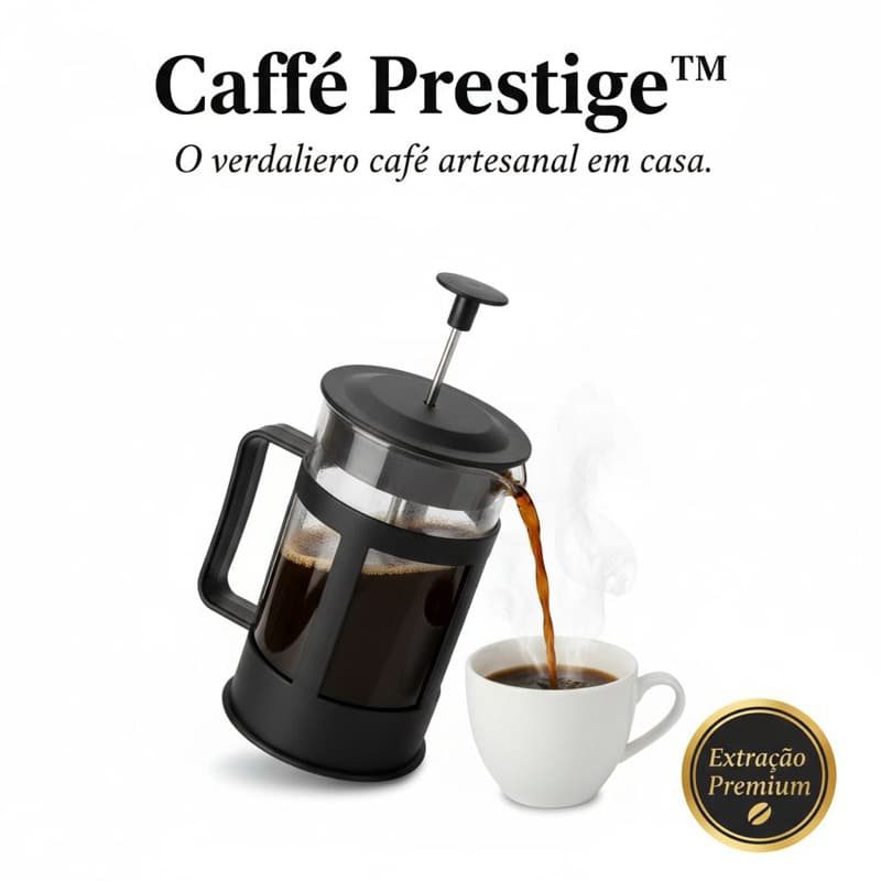 Cafeteira Francesa 300ml Prensa Francesa Café Manual Vidro Borossilicato Filtro Inox Portátil Caffé Prestige