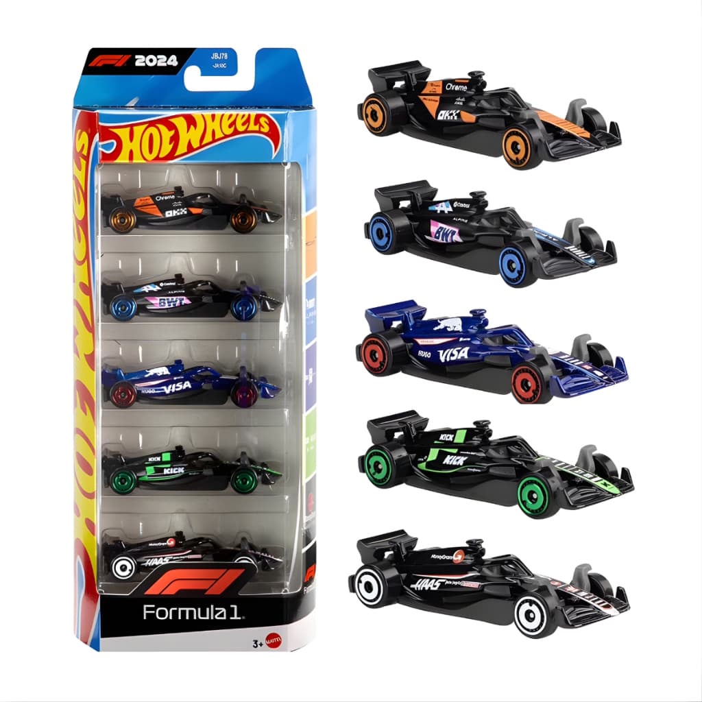 Hot Wheels Die-Cast Fórmula 1 Kit-5 Carrinhos - Mattel