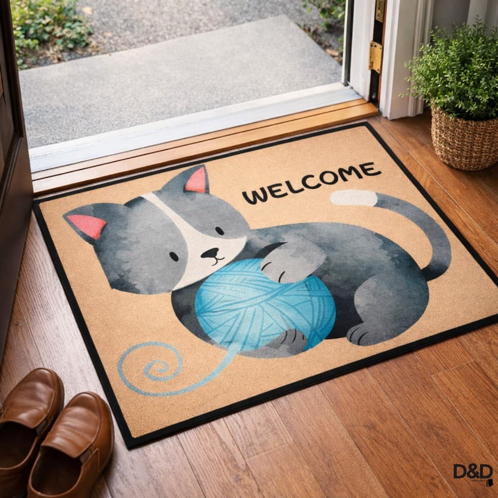 Capacho Tapete Porta Entrada 40x60 Antiderrapante Estampado Pet Tapete Decorativo Lavável para casa.