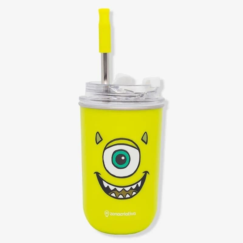 Copo Neo com Canudo Mike Sullivan Monstros SA - Disney 300ml