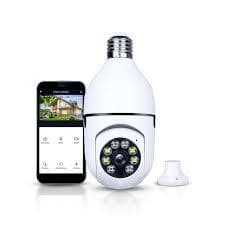 Kit Câmera de Segurança Prova D'água Infravermelho Lâmpada Sem Fio Wifi