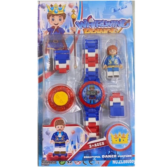 Relógio Infantil de Pulso Bloco De Montar Tipo Lego Principe Princesa Carros LOL