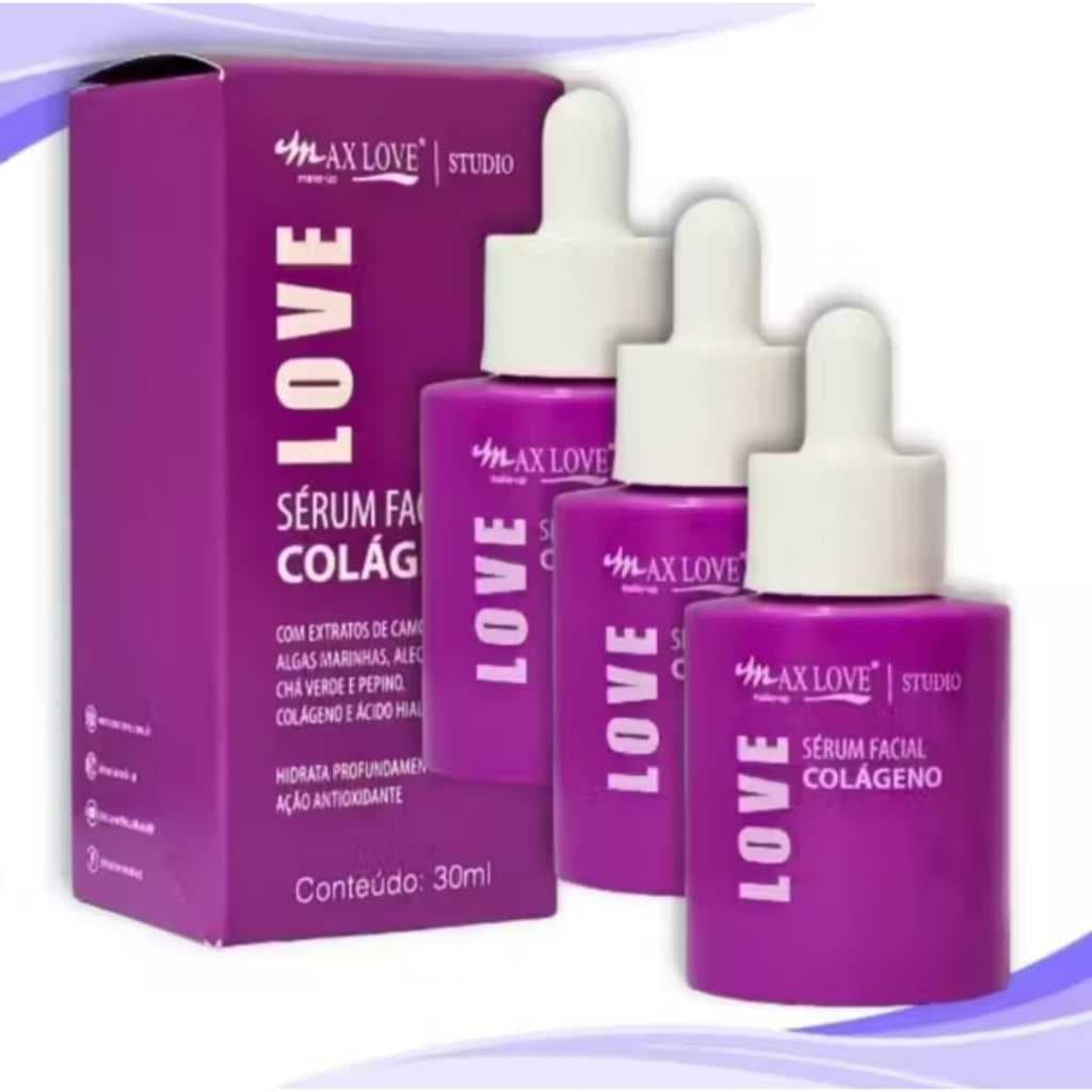 Sérum Facial Colágeno Hidratante Antiidade Skincare Firmador Pele - Max Love