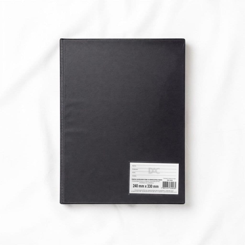 Pasta Catálogo A4 10 Envelopes Finos Porta Folhas Organizador de Documentos DAC