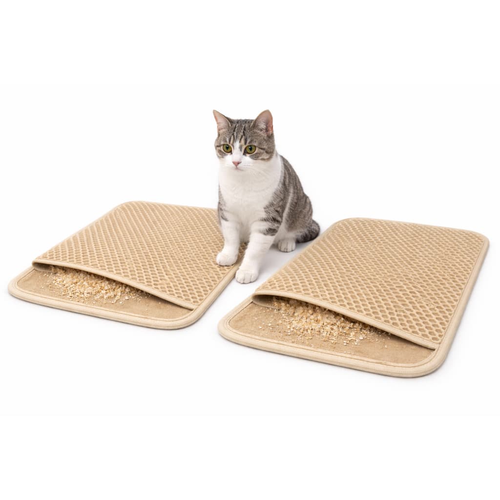 Tapete para Gato lavavél camapa dupla EVA evita sujeira de areia facil de limpar + economia kit 2unidades