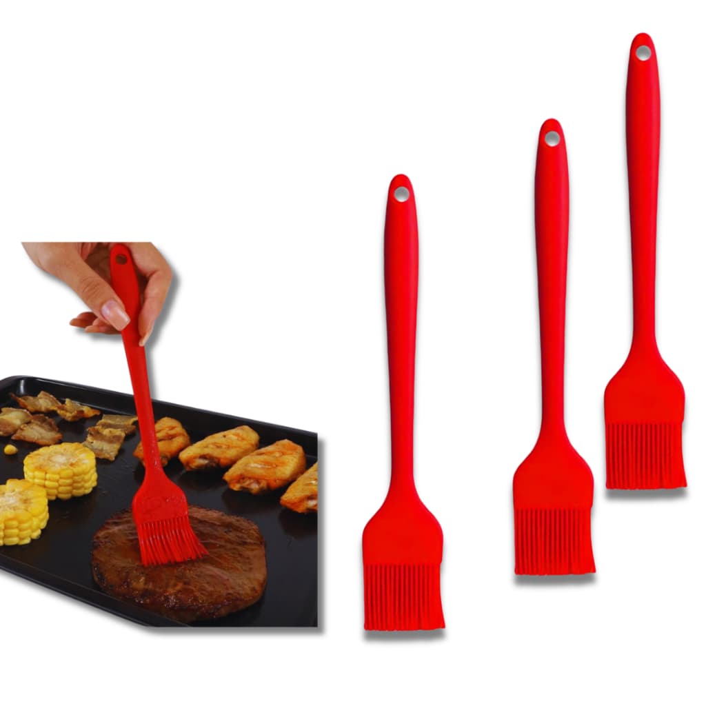 Combo 4 Pincel de Silicone Utensílio Para Confeitaria e Culinária 25,2 cm Kit Qualidade Garantida Variáveis utilidades