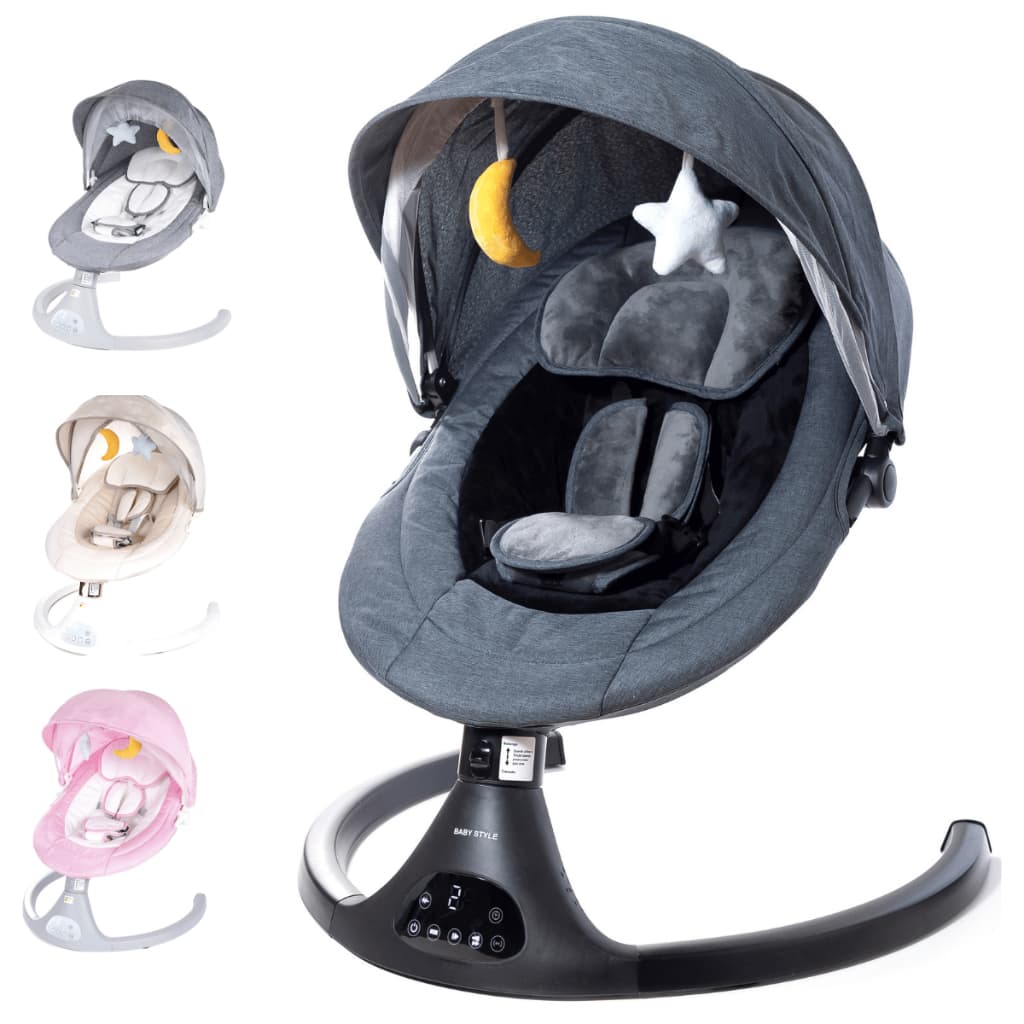 Cadeira Vibratória Infantil Descanso e Balanço Bliss Elétrica para Bebê com Música, Mosquiteiro Controle Remoto