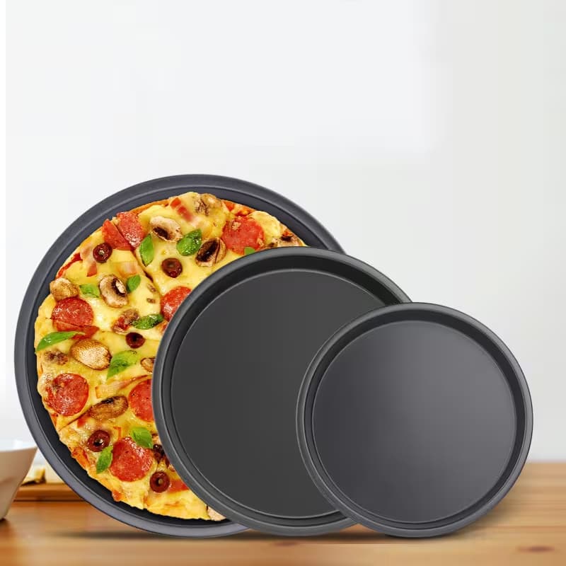 Kit Assadeiras de Pizza 32cm Antiaderente Popular Feita de Aço Carbono Profissional Fácil de Limpar
