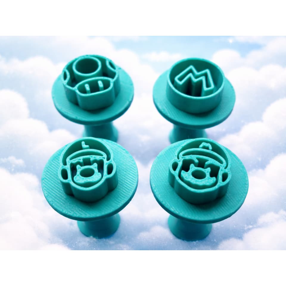 Kit Carimbos Brigadeiros e Docinhos Molde Festa Confeitaria - Super Mario - 4 Peças