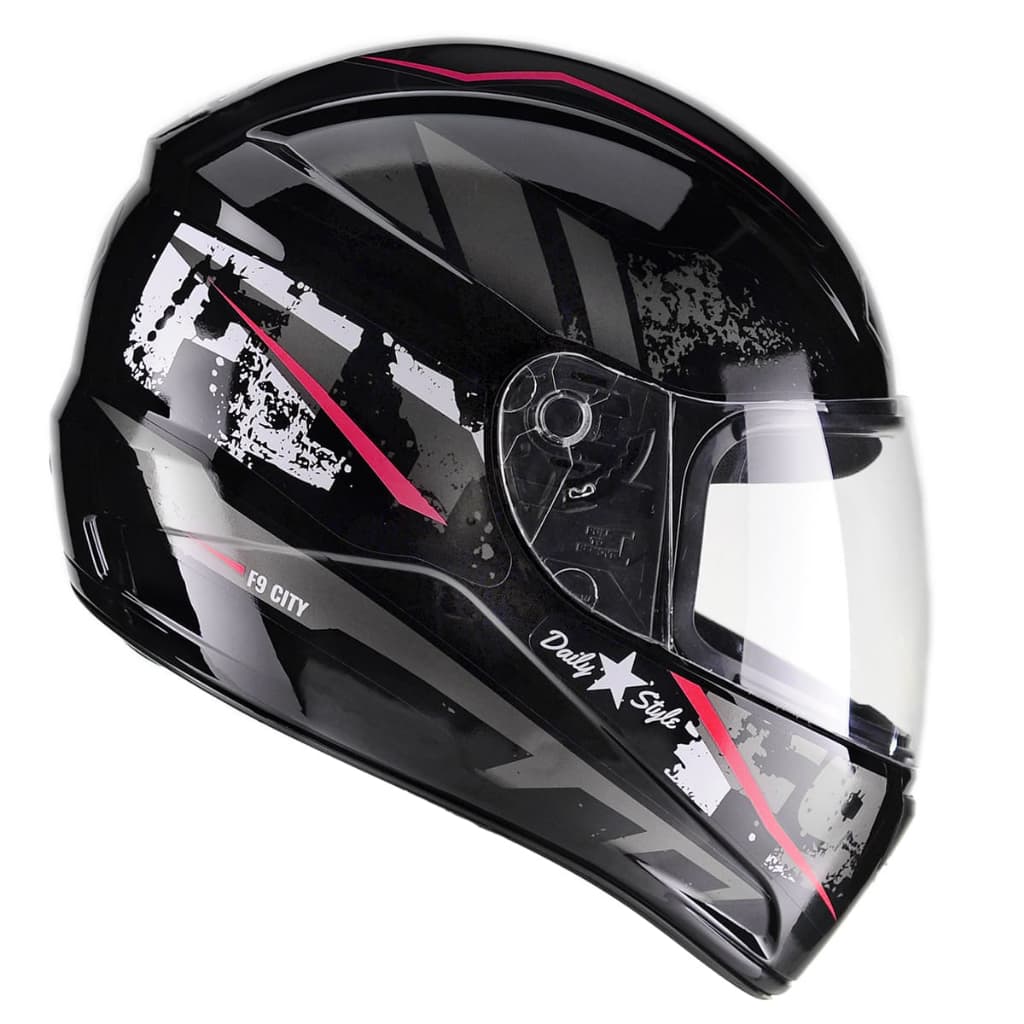 Capacete Moto Urbano Masculino Fly F9 City Preto e Vermelho