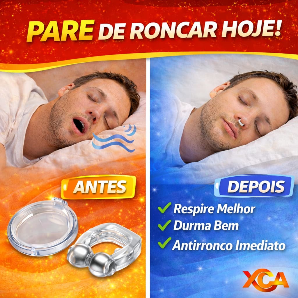 Clips Nasal Magnético Anti Ronco Respiração Livre e Conforto Sono De Qualidade