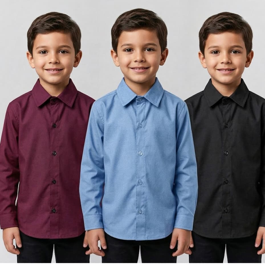 Camisa Social Infantil Menino Manga Longa Batizado Casamento