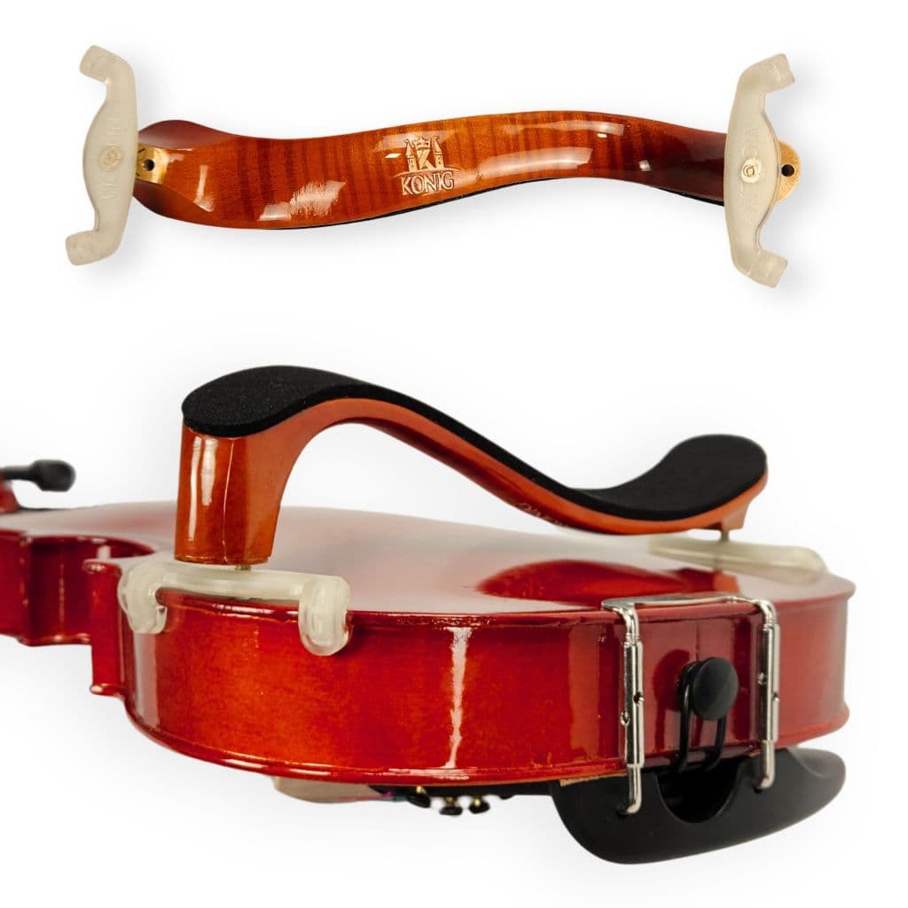 Espaleira para Violino 4/4 e 3/4 Regulável Anatômica Reforçada Confortável Madeira
