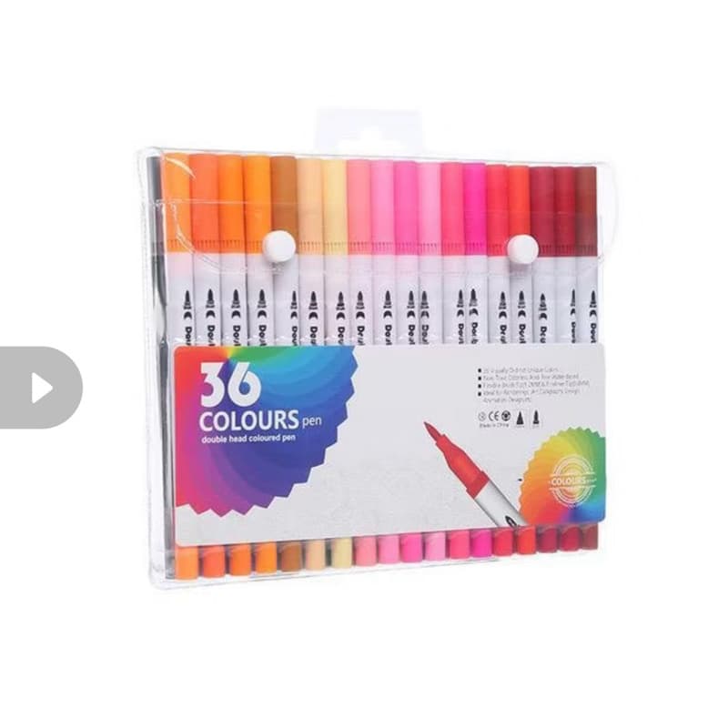 Kit Canetas Coloridas Duas Pontas Para Desenhar