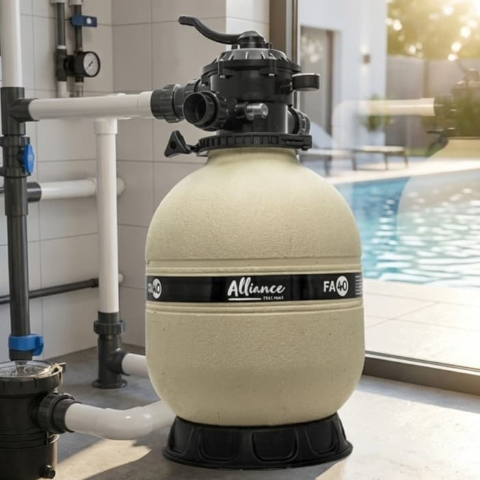 Filtro para Piscina Alliance Válvula 6 Vias Sistema Clamp Alta Taxa de Filtração