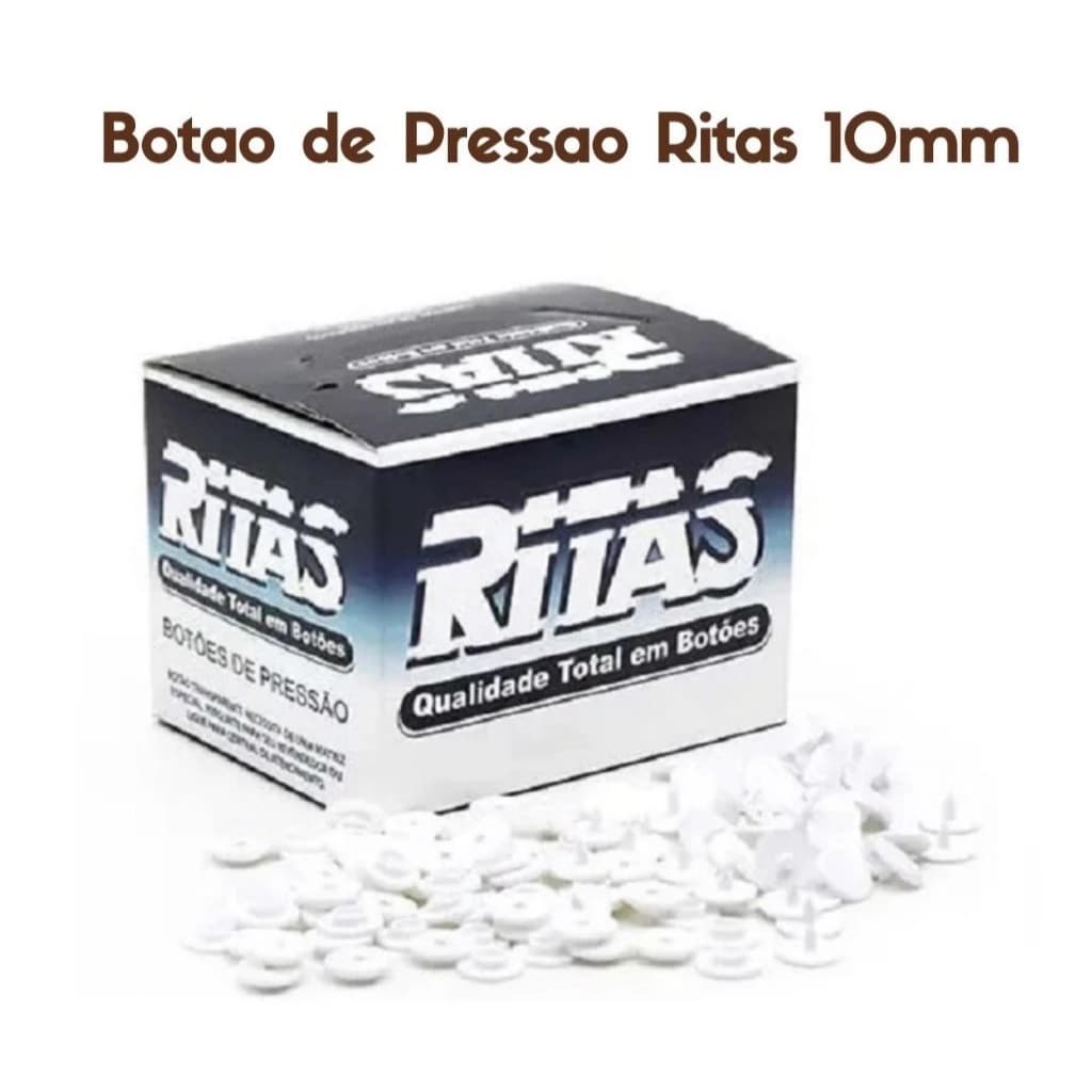 Botao de Pressao Ritas 10mm Caixa com 100un