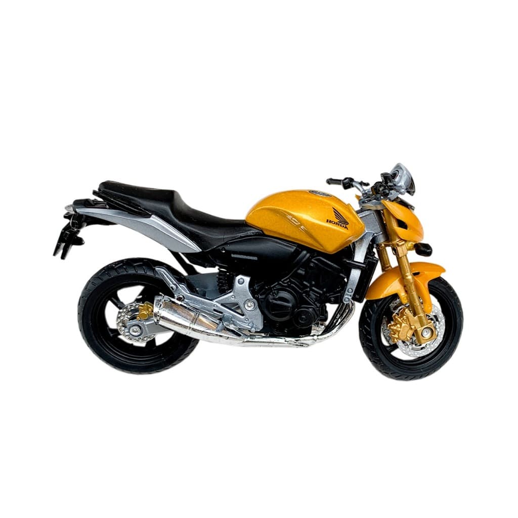 Miniatura Moto Honda CB 600F Hornet Gold - Escala 1:18 Colecionável