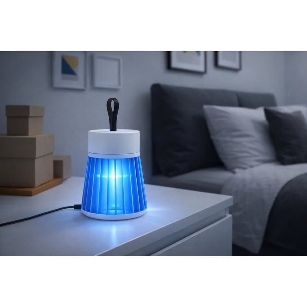 Luminária Lâmpada Mata Mosquito Repelente USB Portátil Elétrica Anti Insetos com Luz UV