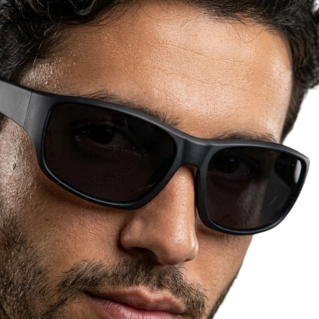 Óculos Masculino Esportivo UV400 Lente Escura Design Envolvente Conforto P Dia a Dia, Esportes MD-44