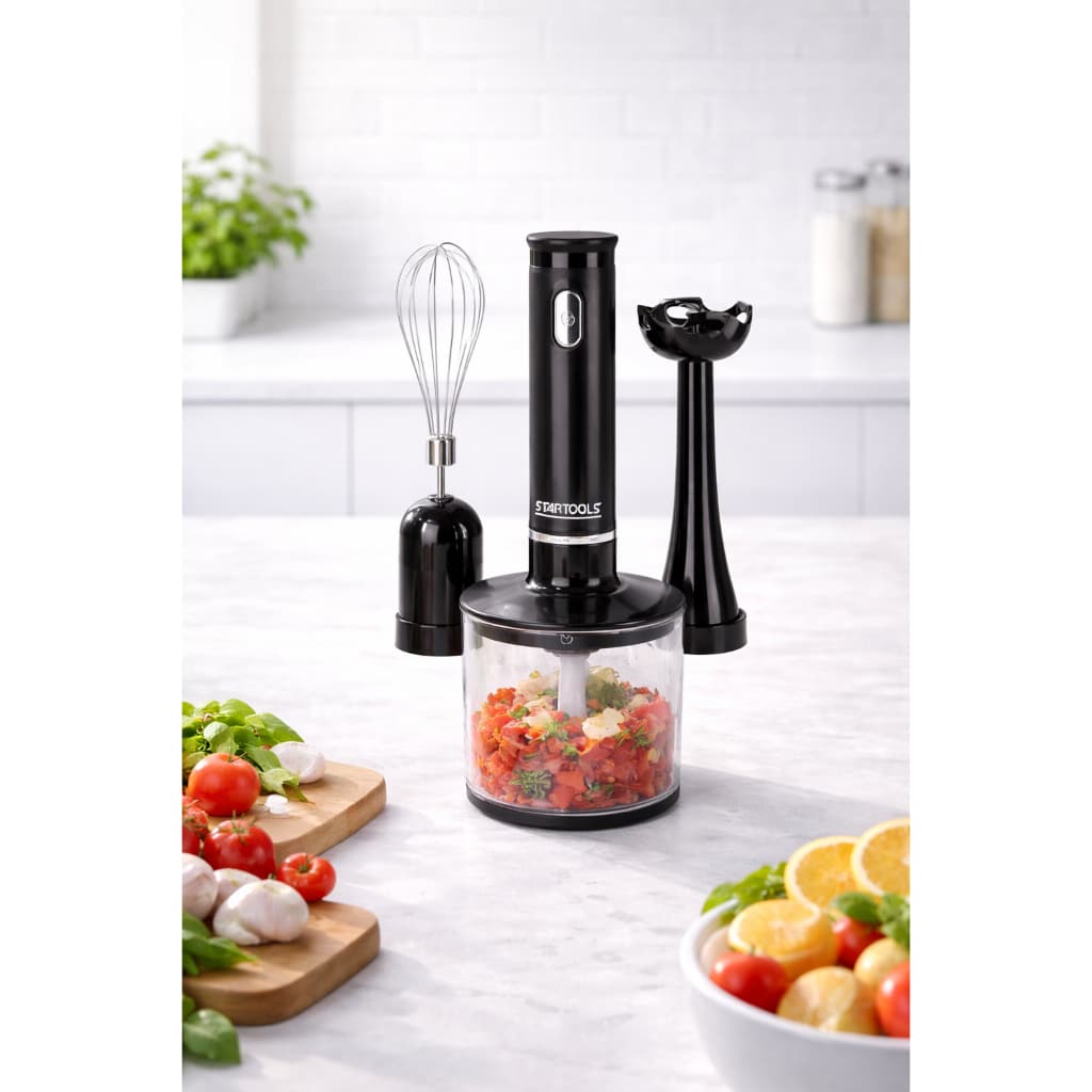 Kit Mixer, Processador e Batedor De Alimentos 3 Em 1 127V - Sortida, triturador batedor Fuet