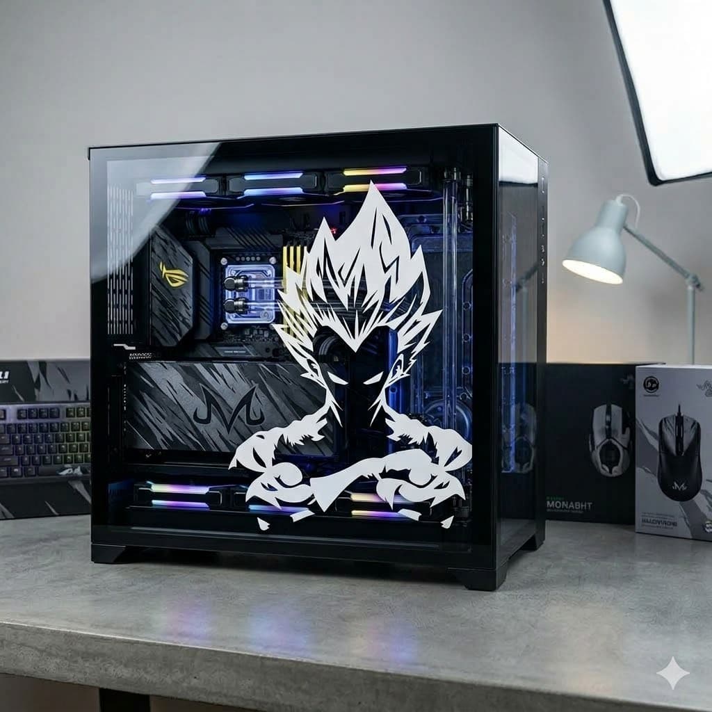 Adesivo Vegeta Dragon Ball Gabinete Prime PC Tuning Anime