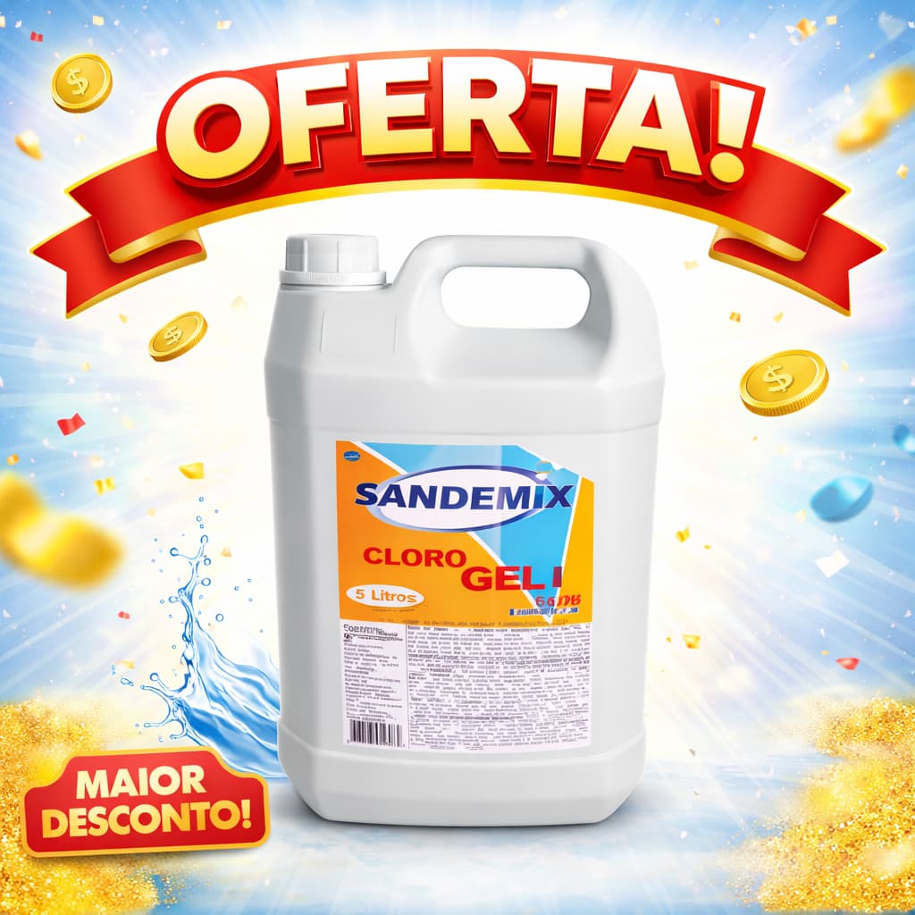 Cloro Gel 5L Limpeza Pesada Desinfetante Profissional Multiuso Alta Performance