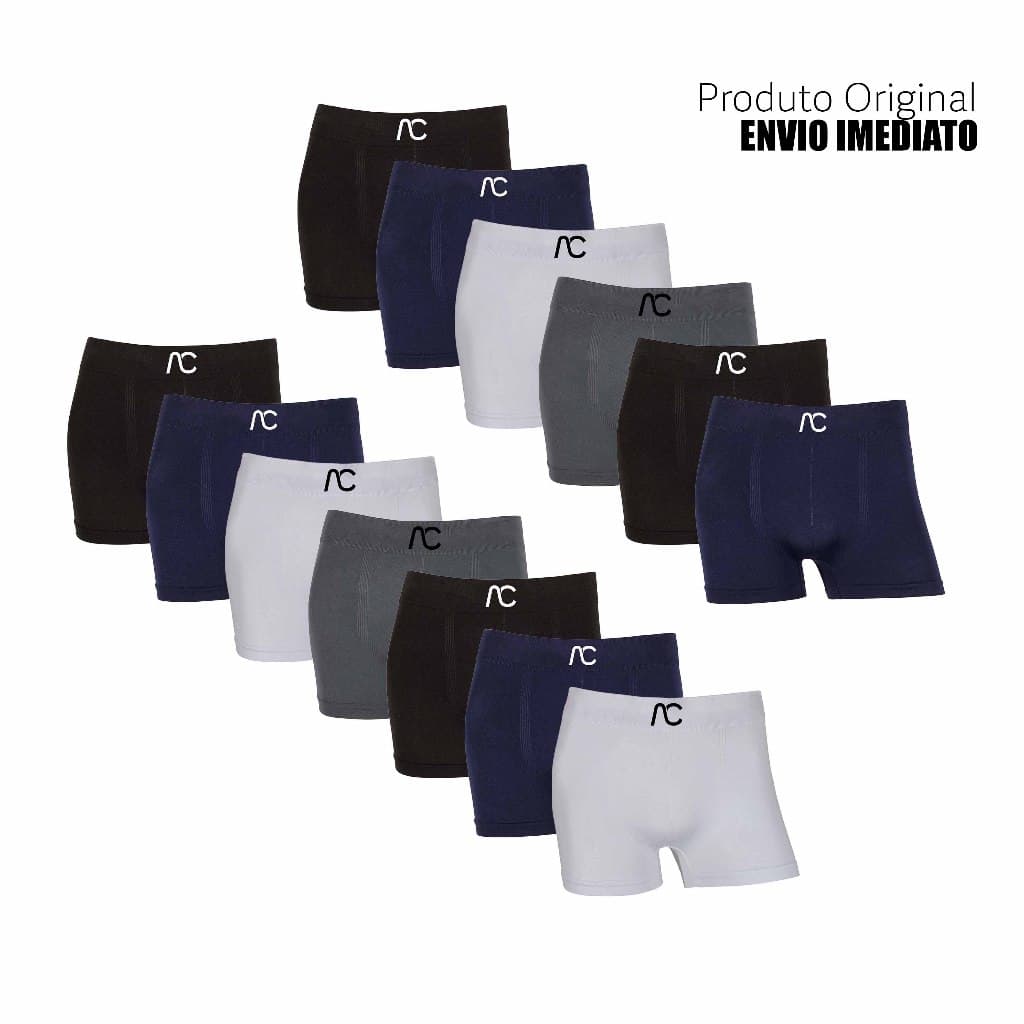 Kit 6 ou 13 cuecas boxer marca AC & Co Microfibra Originais