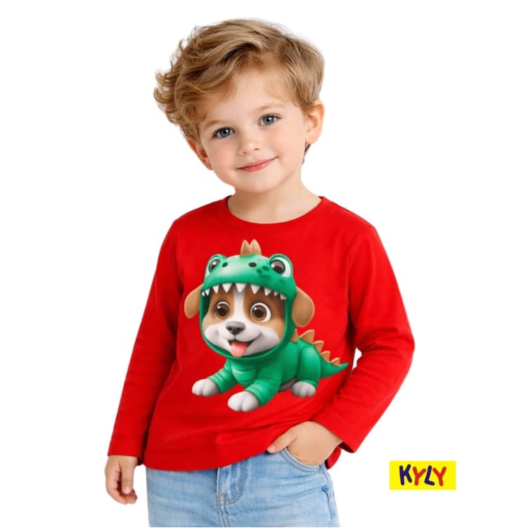 Camiseta infantil manga longa menino Kyly 1 ao 3 1001569