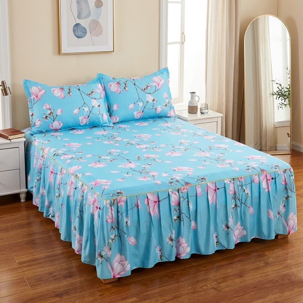 Kit Colcha Casal Cobre Leito 3 Peças Estampado com Porta Travesseiro Bacaninha - Estampas Sortidas