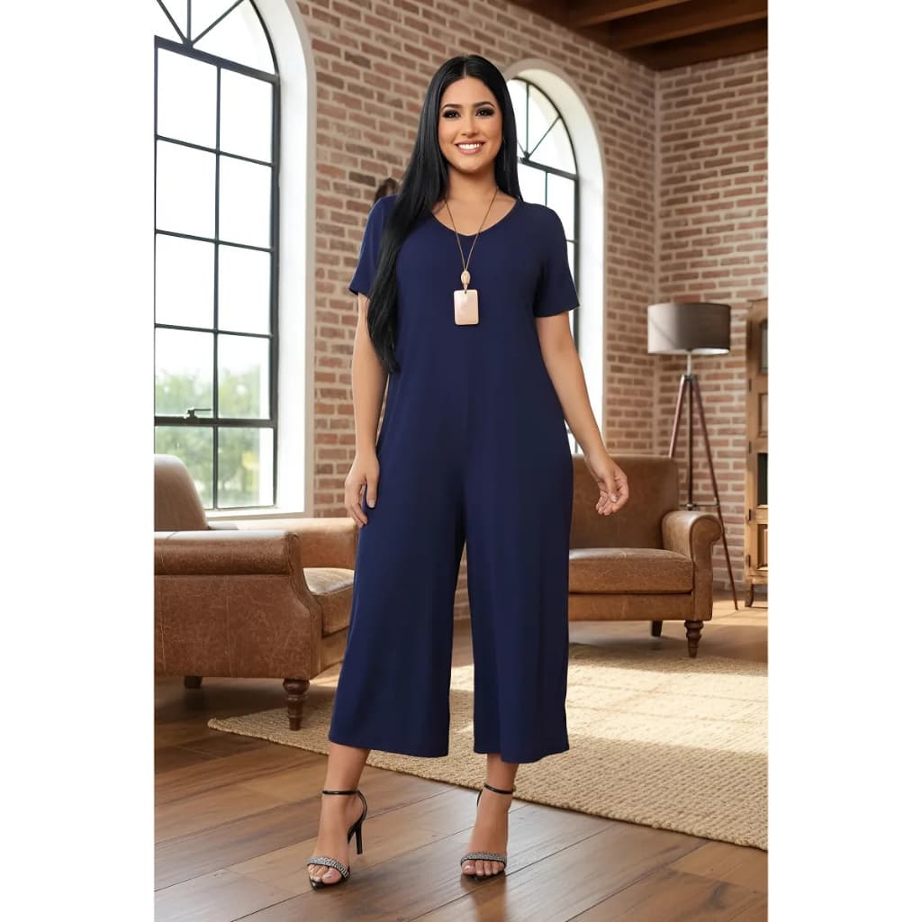 Macacão pantacourt Liso Saruel soltinho moda feminina lançamento