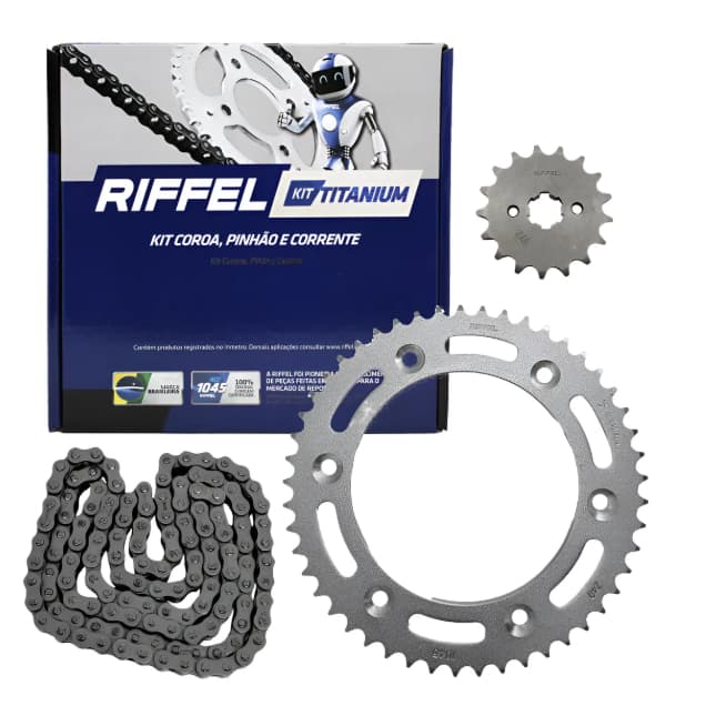 Kit Transmissão Nxr Bros 150 06-15/ Nxr 150 Bros ESD 03-05 Riffel