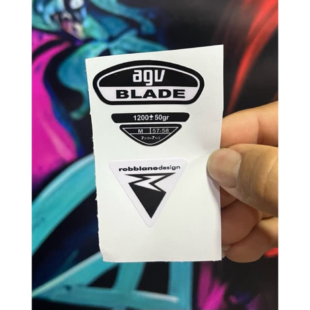 adesivos agv blade tamanho numeração