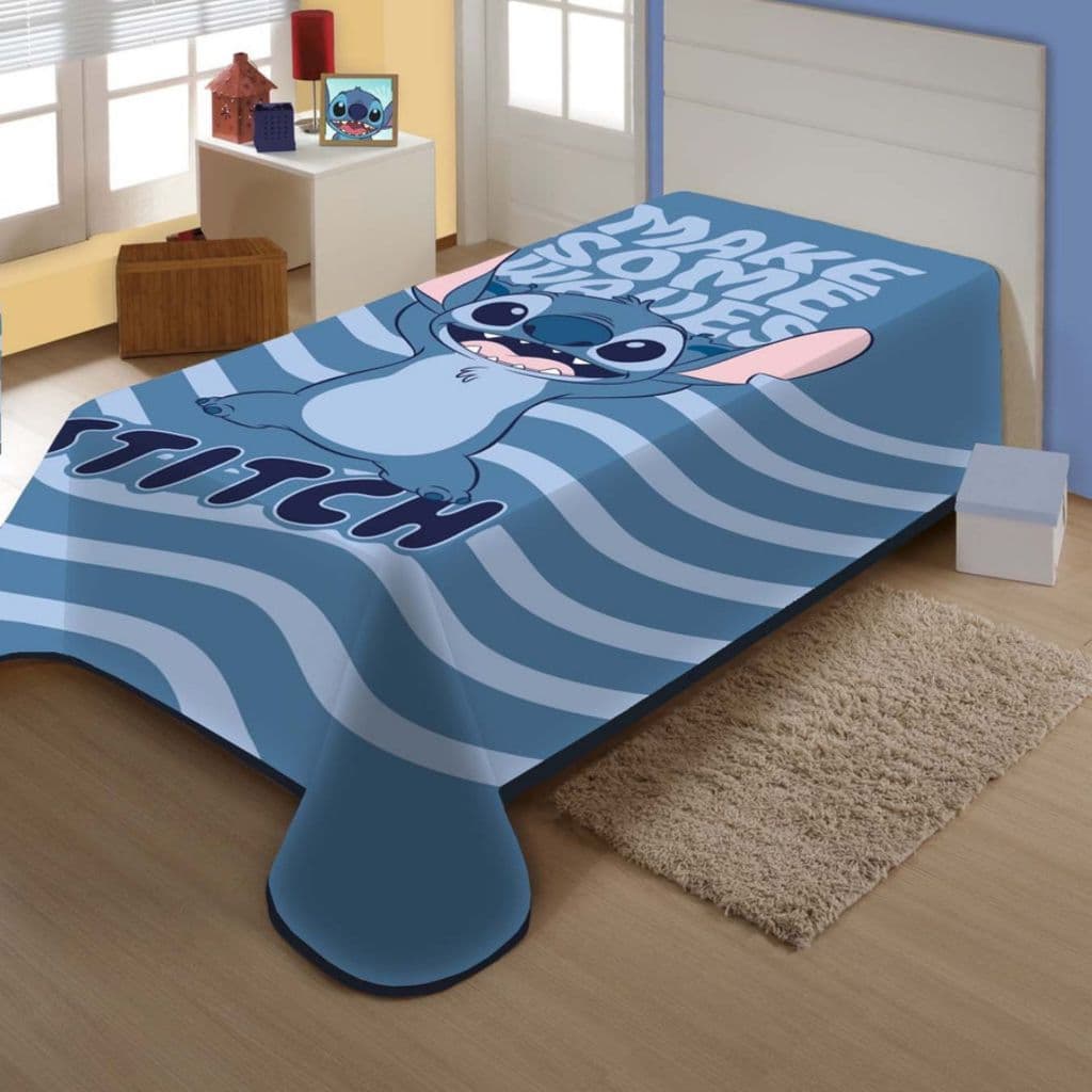 Cobertor Infantil Jolitex 150x200 Ultra Macio Quente Conforto Top Homem Aranha Stitch