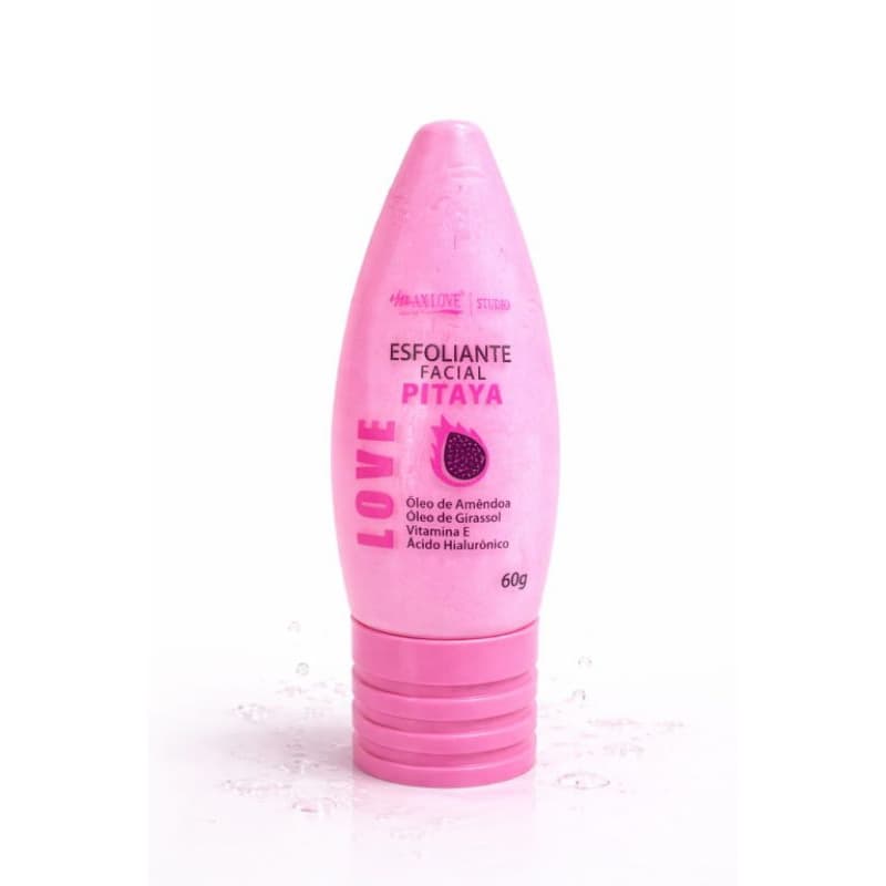 Esfoliante Facial de Pitaya Max Love Love Anlove Studio 60g - Limpeza Suave e Renovação Celular