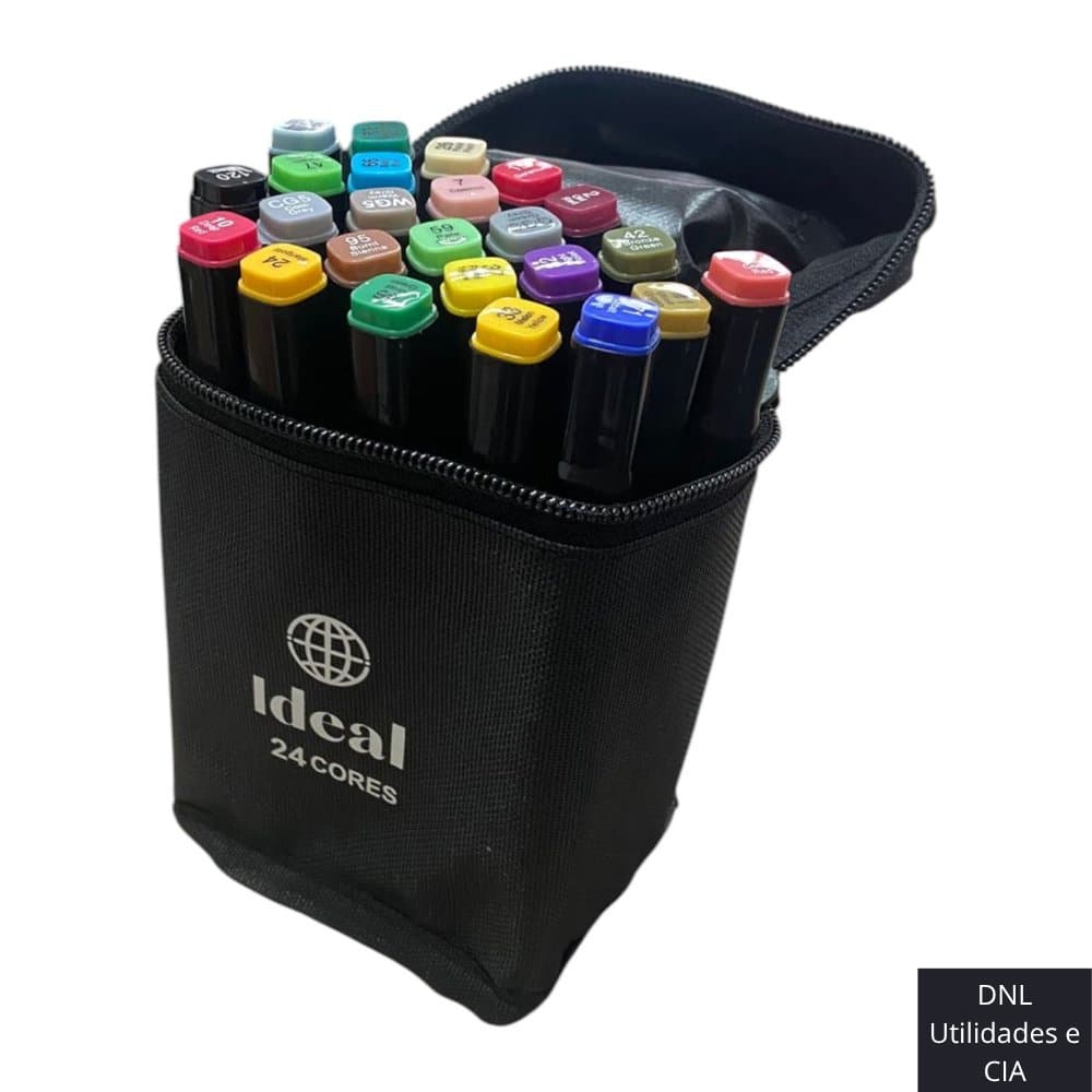 24/36/48/Peças Conjunto Canetas Hidrográficas Duplas Especializadas Para Pintura + Livro De Colorir