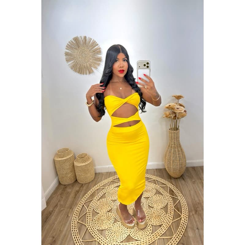 Vestido Feminino Midi Elegância Suplex