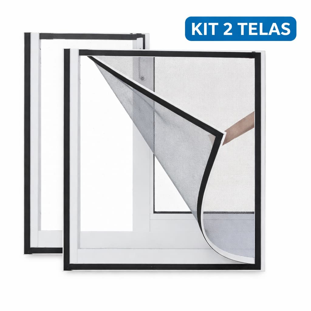 Kit 2, 3, 5 e 10 Tela Rede Mosquiteira Janela Fácil Instalação