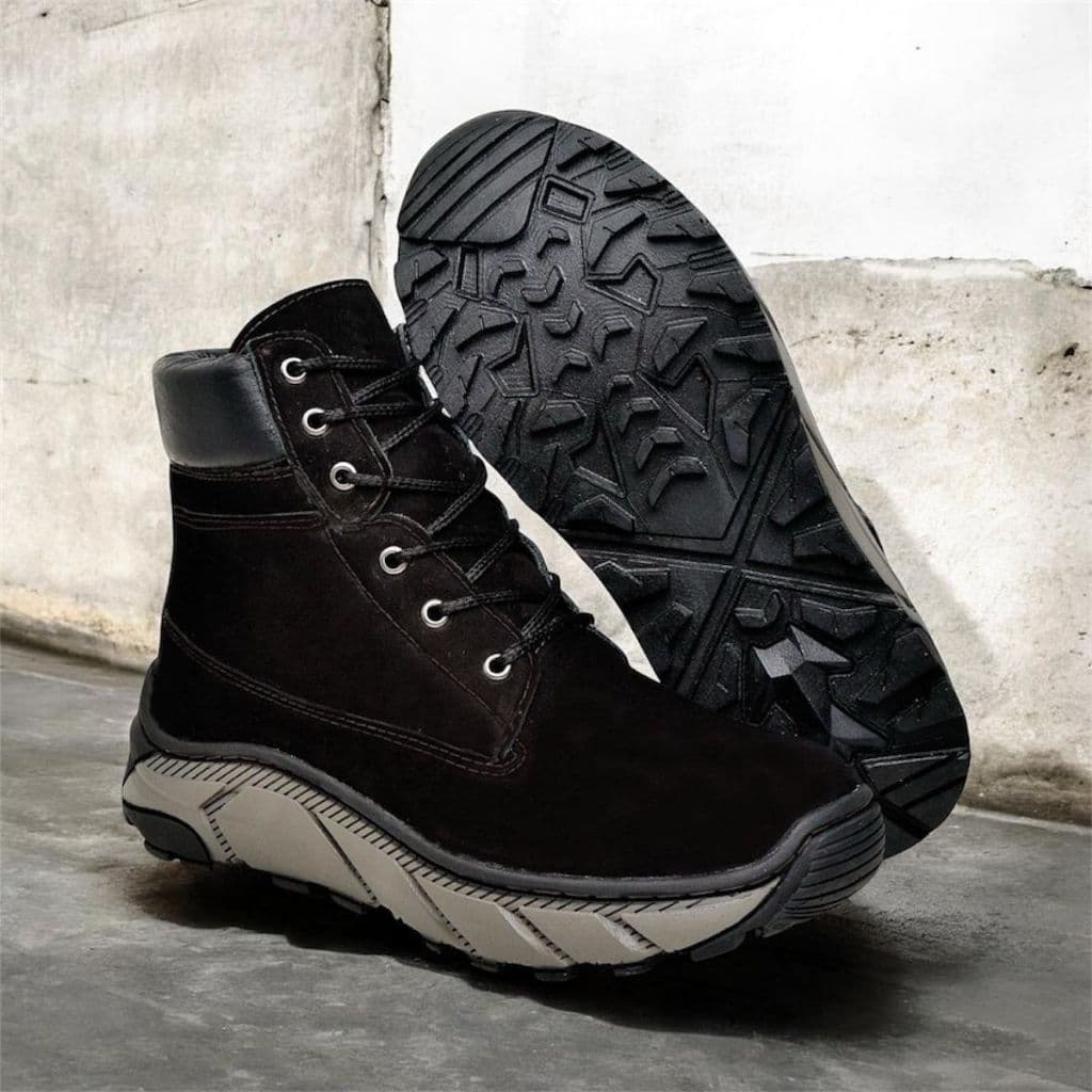 Bota Coturno Militar Masculina Preta Marrom Cano Médio Tratorado Casual Motoqueiro Confortável