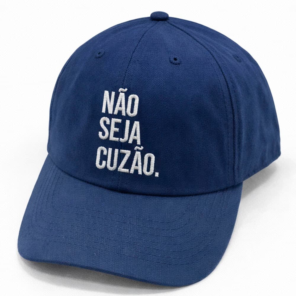 Boné Bordado Não Seja Cuzão Moda Tendência Meme Resenha Bone Bordado Várias Cores