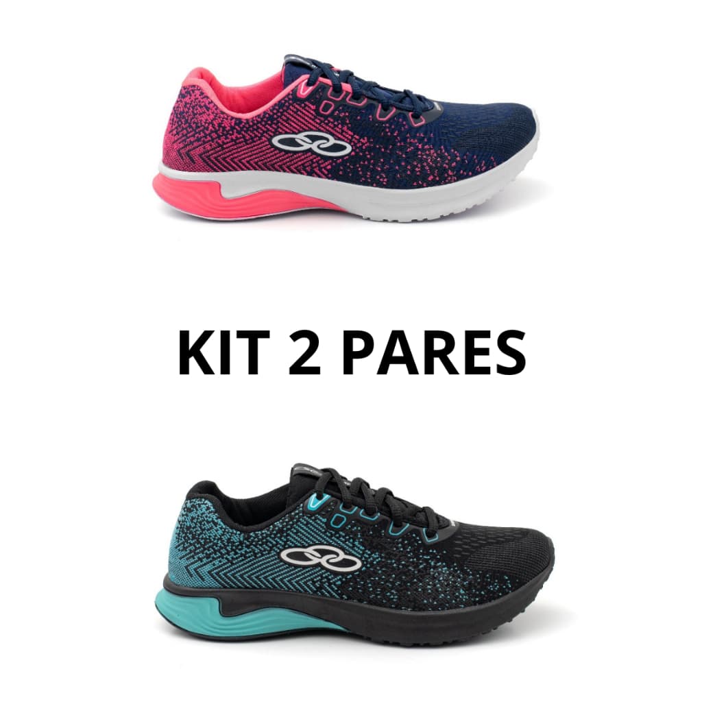 Kit 2 Pares Tênis Feminino Unissex Masculino Academia Treino Caminhada Corrida Leve Confortável!
