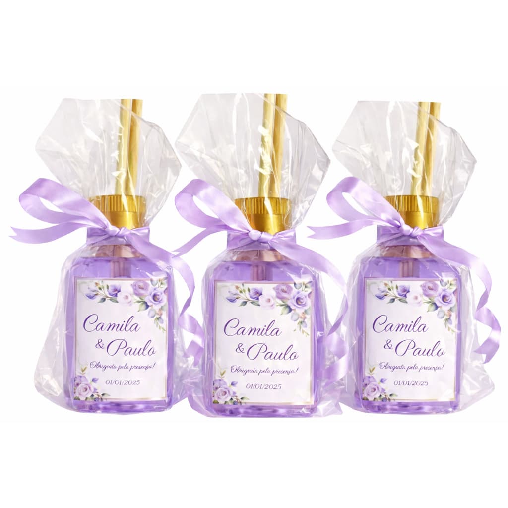 20 Aromatizadores de Ambiente Lembrancinha Minis 45ml Quadradinhos PERSONALIZADOS para sua festa, aniversario, casamento