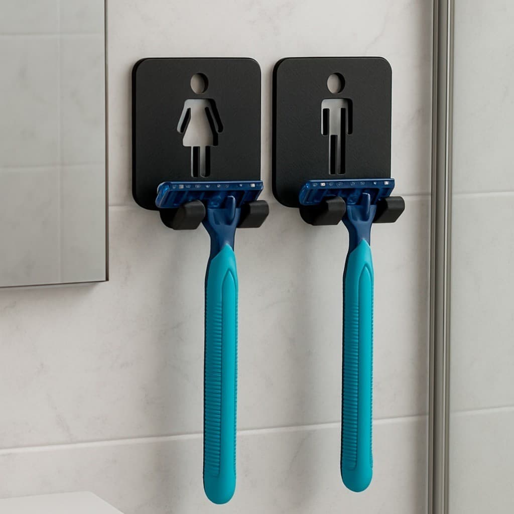 Suporte Para Lamina Masculino e Feminino Organizador de Banheiro Gancho